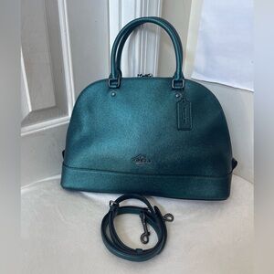 Coach Teal Satchel Bag like new